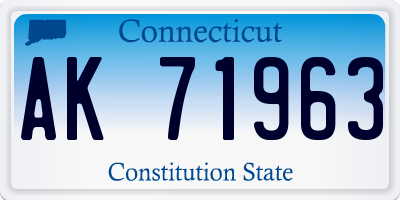 CT license plate AK71963
