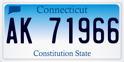 CT license plate AK71966