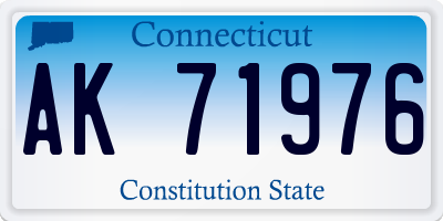 CT license plate AK71976