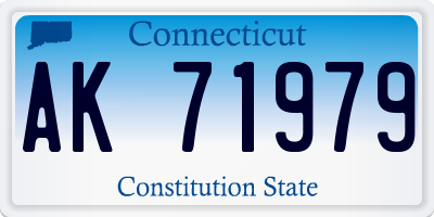 CT license plate AK71979