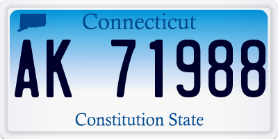 CT license plate AK71988