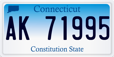 CT license plate AK71995