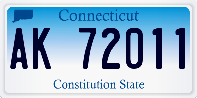 CT license plate AK72011