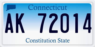 CT license plate AK72014