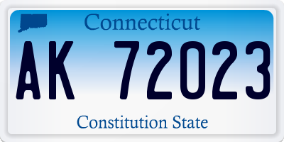CT license plate AK72023