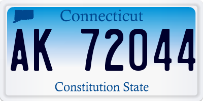CT license plate AK72044