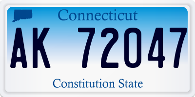 CT license plate AK72047