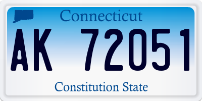 CT license plate AK72051