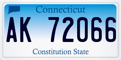 CT license plate AK72066