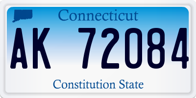 CT license plate AK72084
