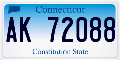 CT license plate AK72088