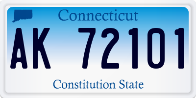 CT license plate AK72101