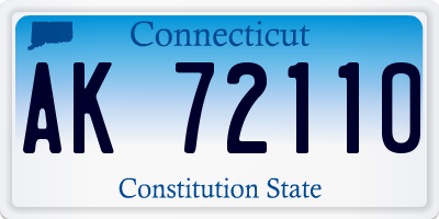 CT license plate AK72110