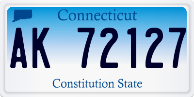 CT license plate AK72127
