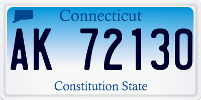 CT license plate AK72130