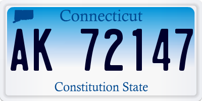 CT license plate AK72147