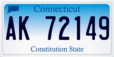 CT license plate AK72149