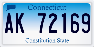 CT license plate AK72169