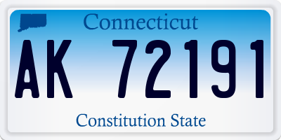 CT license plate AK72191