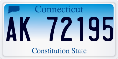 CT license plate AK72195