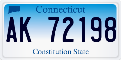 CT license plate AK72198