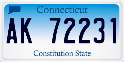 CT license plate AK72231