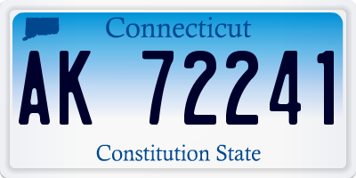 CT license plate AK72241