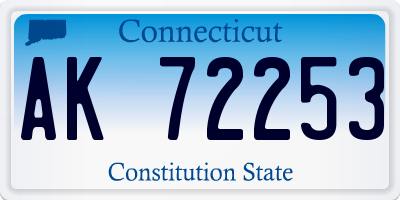 CT license plate AK72253