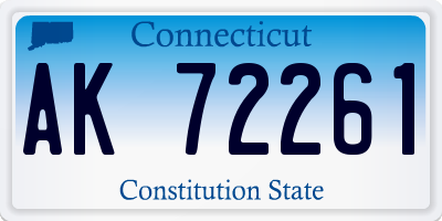 CT license plate AK72261