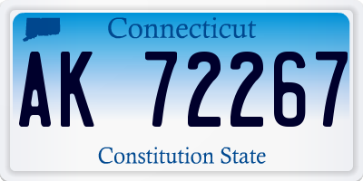 CT license plate AK72267