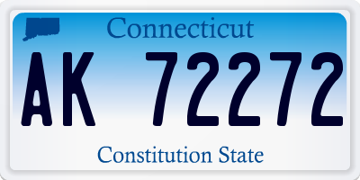 CT license plate AK72272