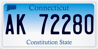 CT license plate AK72280