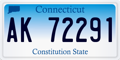 CT license plate AK72291