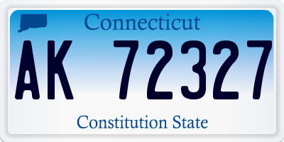 CT license plate AK72327