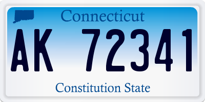 CT license plate AK72341