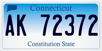 CT license plate AK72372