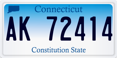 CT license plate AK72414