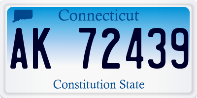 CT license plate AK72439
