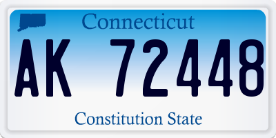 CT license plate AK72448