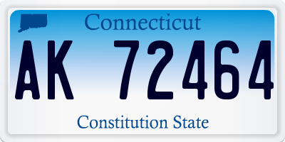 CT license plate AK72464