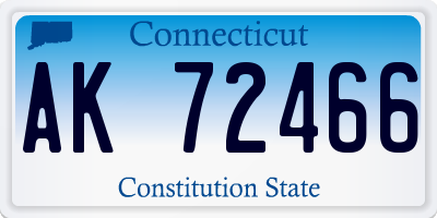CT license plate AK72466