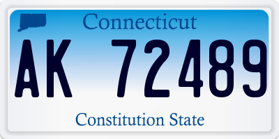 CT license plate AK72489