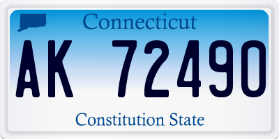 CT license plate AK72490