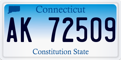 CT license plate AK72509