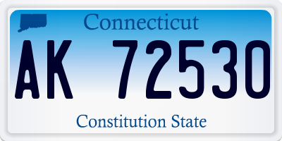 CT license plate AK72530