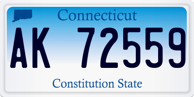 CT license plate AK72559