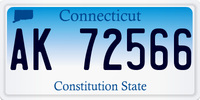 CT license plate AK72566