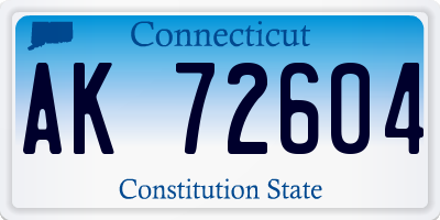 CT license plate AK72604