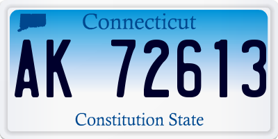 CT license plate AK72613