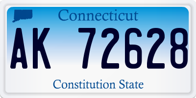 CT license plate AK72628